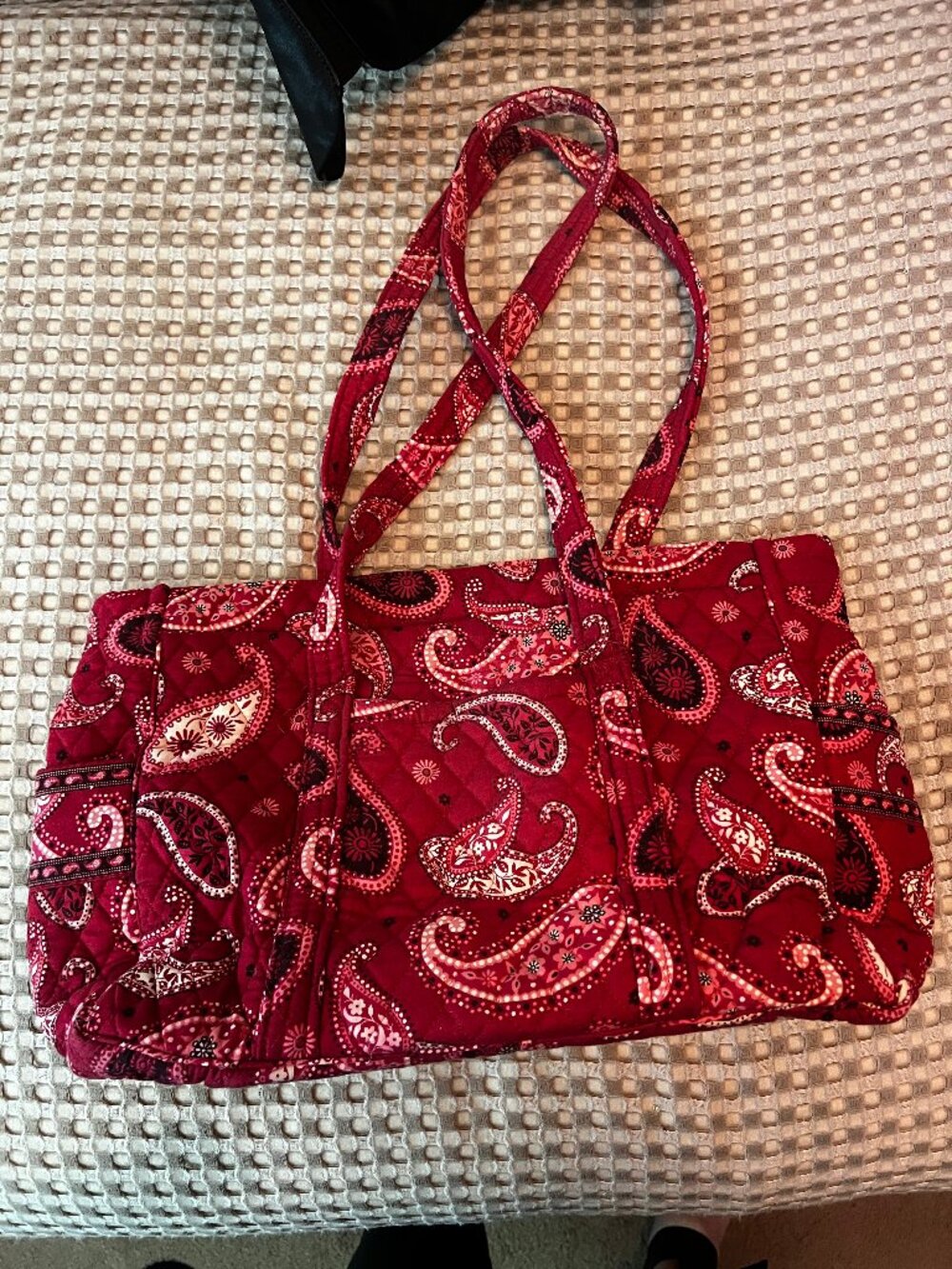 Vera Bradley Tote Bag Mesa Red Retired/Vintage Pattern
